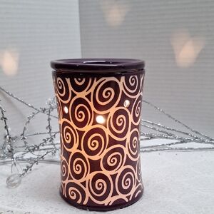 #AAH Scentsy Whirlygig Candle Holder - Purple and White Model DSW-WGIG